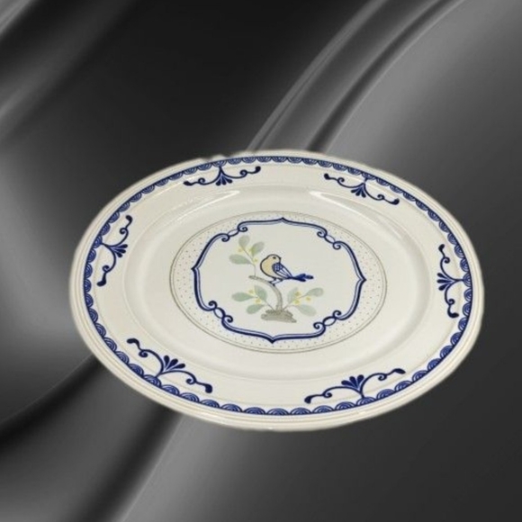 Franciscan Other - Franciscan Stoneware Califronia Love Bird Yellow Bird Gray Blue Dinner Plate